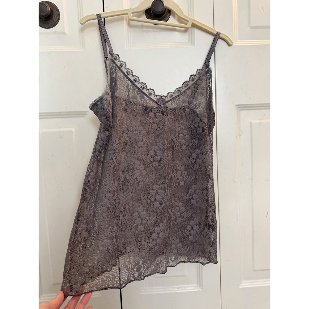Y2K Lace Camisole Tank Top L Bow Fairy Whimsigoth Witchy Mall Girl 2000S 2007
